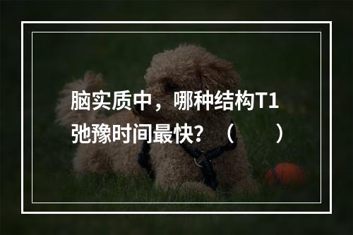 脑实质中，哪种结构T1弛豫时间最快？（　　）