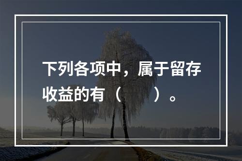 下列各项中，属于留存收益的有（　　）。