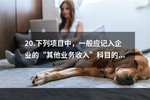 20.下列项目中，一般应记入企业的“其他业务收入”科目的有（