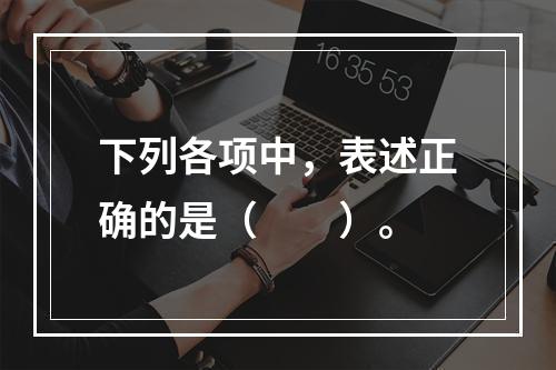 下列各项中，表述正确的是（　　）。