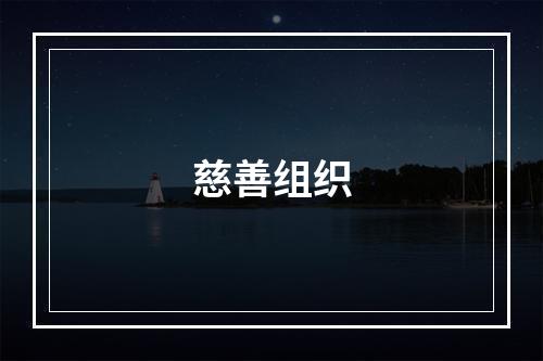 慈善组织