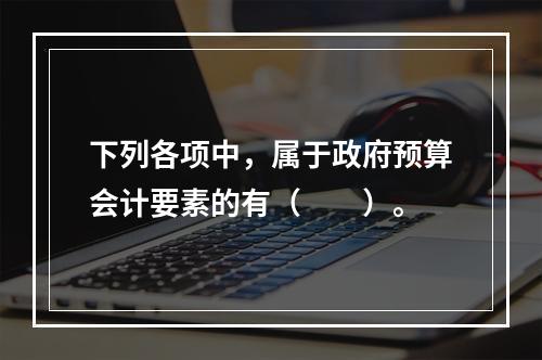 下列各项中，属于政府预算会计要素的有（　　）。