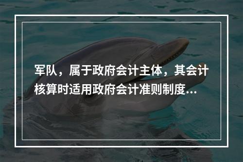 军队，属于政府会计主体，其会计核算时适用政府会计准则制度。（