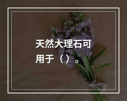 天然大理石可用于（ ）。