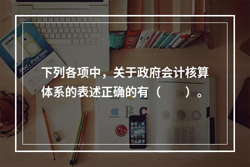 下列各项中，关于政府会计核算体系的表述正确的有（　　）。