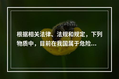 根据相关法律、法规和规定，下列物质中，目前在我国属于危险化学