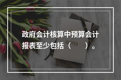 政府会计核算中预算会计报表至少包括（　　）。