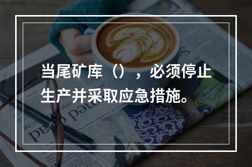 当尾矿库（），必须停止生产并采取应急措施。