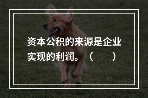 资本公积的来源是企业实现的利润。（　　）