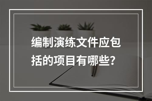 编制演练文件应包括的项目有哪些？