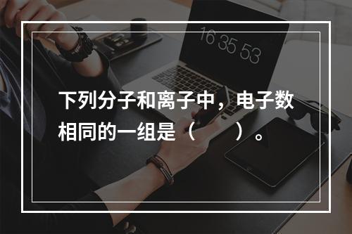 下列分子和离子中，电子数相同的一组是（　　）。