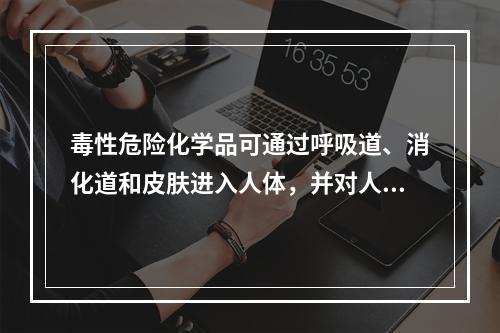 毒性危险化学品可通过呼吸道、消化道和皮肤进入人体，并对人体产