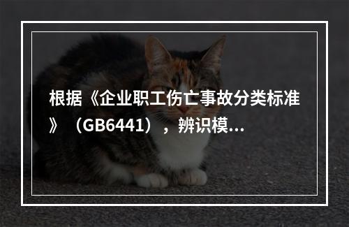 根据《企业职工伤亡事故分类标准》（GB6441），辨识模板支