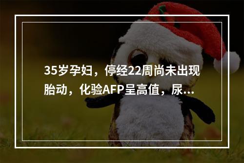 35岁孕妇，停经22周尚未出现胎动，化验AFP呈高值，尿E3