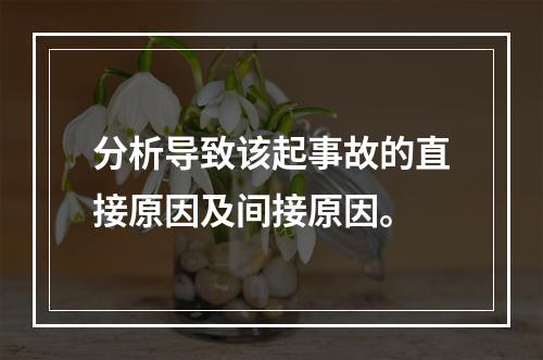 分析导致该起事故的直接原因及间接原因。