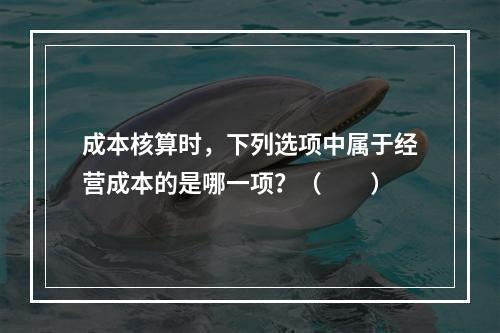 成本核算时，下列选项中属于经营成本的是哪一项？（　　）