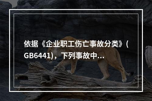 依据《企业职工伤亡事故分类》(GB6441)，下列事故中，属