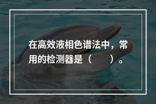 在高效液相色谱法中，常用的检测器是（　　）。