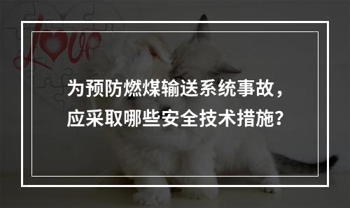 为预防燃煤输送系统事故，应采取哪些安全技术措施？