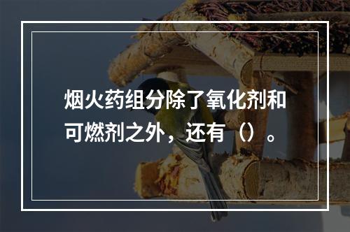 烟火药组分除了氧化剂和可燃剂之外，还有（）。