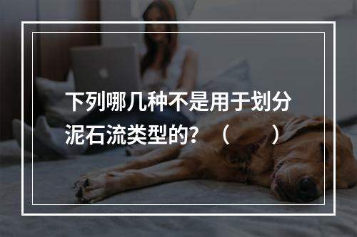 下列哪几种不是用于划分泥石流类型的？（　　）