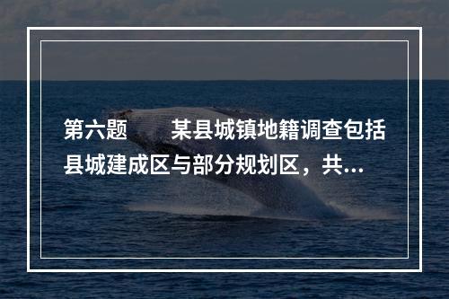 第六题　　某县城镇地籍调查包括县城建成区与部分规划区，共划