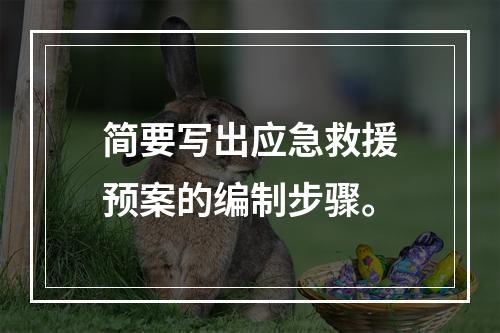 简要写出应急救援预案的编制步骤。