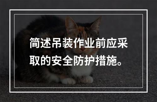 简述吊装作业前应采取的安全防护措施。