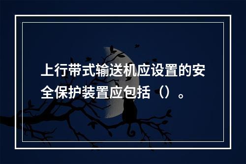 上行带式输送机应设置的安全保护装置应包括（）。