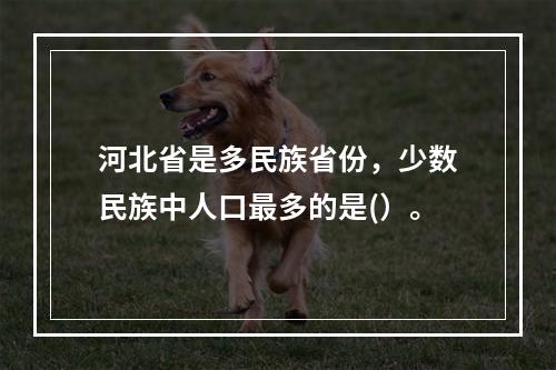 河北省是多民族省份，少数民族中人口最多的是(）。