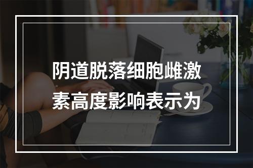 阴道脱落细胞雌激素高度影响表示为