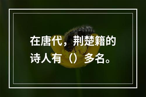 在唐代，荆楚籍的诗人有（）多名。