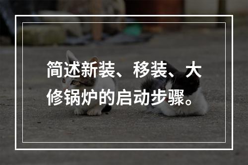 简述新装、移装、大修锅炉的启动步骤。