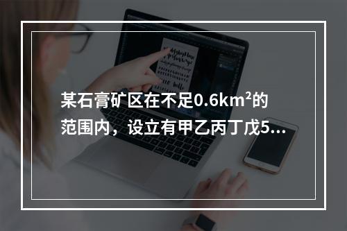 某石膏矿区在不足0.6km²的范围内，设立有甲乙丙丁戊5座矿