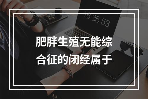 肥胖生殖无能综合征的闭经属于