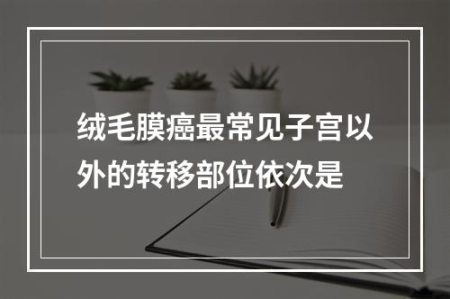 绒毛膜癌最常见子宫以外的转移部位依次是