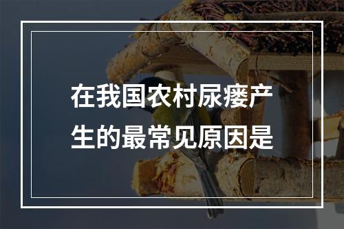 在我国农村尿瘘产生的最常见原因是