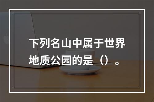 下列名山中属于世界地质公园的是（）。