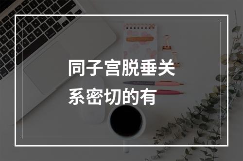 同子宫脱垂关系密切的有