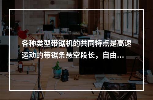 各种类型带锯机的共同特点是高速运动的带锯条悬空段长，自由度大