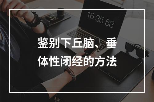 鉴别下丘脑、垂体性闭经的方法