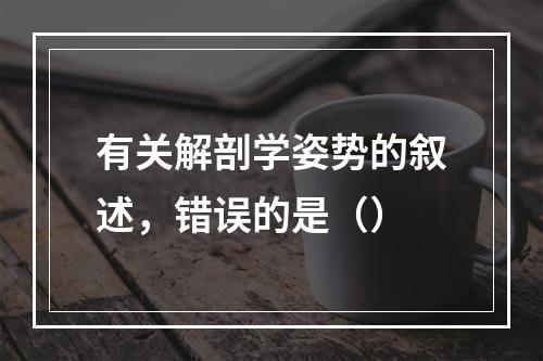 有关解剖学姿势的叙述，错误的是（）