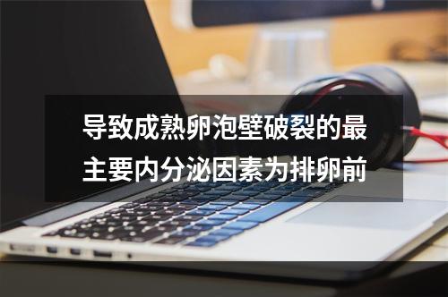 导致成熟卵泡壁破裂的最主要内分泌因素为排卵前