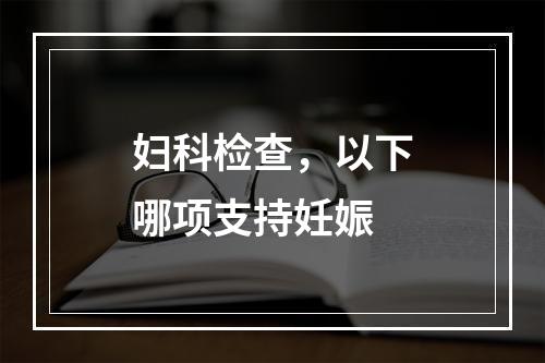 妇科检查，以下哪项支持妊娠