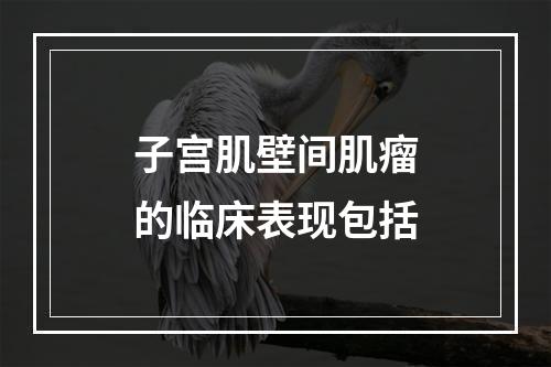 子宫肌壁间肌瘤的临床表现包括