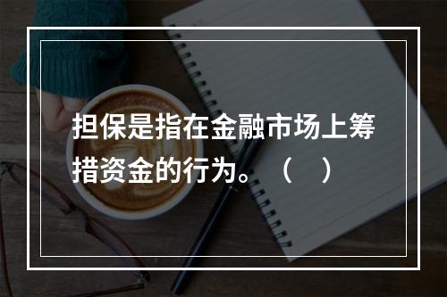 担保是指在金融市场上筹措资金的行为。（　）