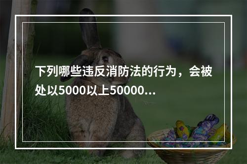 下列哪些违反消防法的行为，会被处以5000以上50000元以