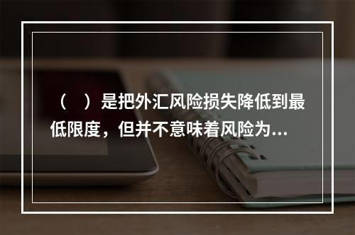 （　）是把外汇风险损失降低到最低限度，但并不意味着风险为零，