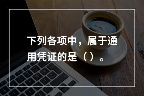 下列各项中，属于通用凭证的是（ ）。