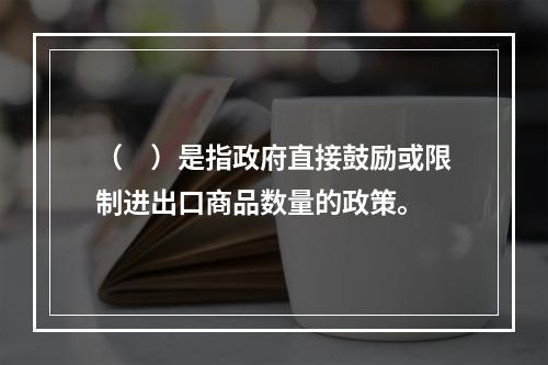 （　）是指政府直接鼓励或限制进出口商品数量的政策。